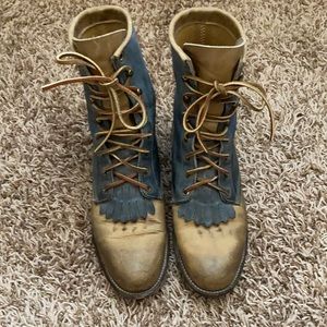 Vintage Leather Justin Cowgirl boots